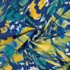 Tissu Jersey Viscose imprimé Butterfly tie and dye sur fond Bleu