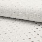 Tissu Broderie anglaise Deluxe n°850 sur fond Blanc - Par 10 cm