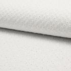 Tissu Broderie Anglaise Pois Blanc sur fond Blanc - Par 10 cm