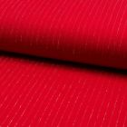 Tissu Crépon Viscose rayures lurex Rouge - Par 10 cm