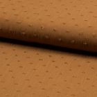 Tissu Plumetis Crépon de viscose Camel - Par 10 cm