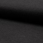 Tissu Jacquard polyviscose  extensible Pointillés Gris sur fond Noir - Par 10 cm