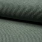Tissu Jersey Côtelé Aspect Velours DUSTY MINT sur fond Vert d'eau - Par 10 cm