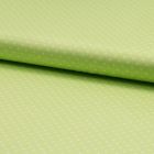 Popeline de coton satiné Romantico Petits pois blanc sur fond Vert anis - Par 10 cm