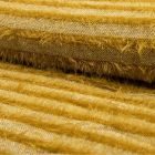 Tissu Maille Rayures à poils Moutarde - Par 10 cm