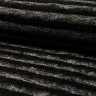 Tissu Maille Rayures à poils Noir - Par 10 cm