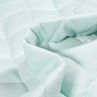 Tissu Piqué de coton Baby Matelassé réversible Bleu ciel - Par 10 cm