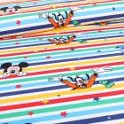 Tissu Jersey Coton sous licence Mickey Mouse sur fond Multicolore