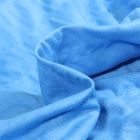 Tissu Jersey Coton smocké uni Bleu turquoise