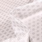 Tissu Coton enduit Saki Argent sur fond Blanc