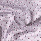 Tissu Coton imprimé Arty Éventails sur fond Argent - Par 10 cm