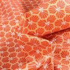 Tissu Coton enduit Riad sur fond Orange
