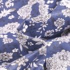 Tissu Coton imprimé Arty Floralia sur fond Bleu
