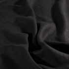 Tissu Lin lavé d'ameublement Noir - Par 10 cm