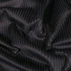 Tissu Velours côtelé uni Noir - Par 10 cm
