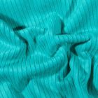 Tissu Velours côtelé uni Bleu lagon - Par 10 cm