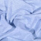 Tissu Sweat léger uni chiné Bleu ciel - Par 10 cm