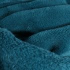 Tissu Doudou uni Bleu canard - Par 10 cm