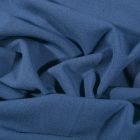 Tissu Crêpe Scuba extensible uni Bleu jean - Par 10 cm