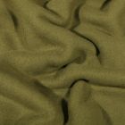 Tissu Polaire Coton uni  Vert kaki - Par 10 cm
