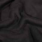 Tissu Polaire Coton uni  Noir - Par 10 cm