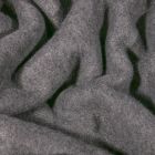 Tissu Polaire Coton uni Gris foncé chiné - Par 10 cm