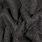 Tissu Polaire Coton uni Gris anthracite chiné - Par 10 cm