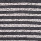 Tissu Maille chinée envers tout doux Rayures Blanc et gris - Par 10 cm
