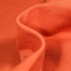 Tissu Jersey coton Bio Uni envers bouclettes Orange