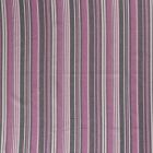 Tissu Viscose lin Rayures rose et grises sur fond Blanc - Par 10 cm