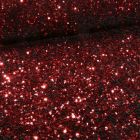 Tissu Sequins épais extensible Rouge foncé - Par 10 cm