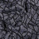 Tissu Maille  Formes abstraites sur fond Gris - Par 10 cm