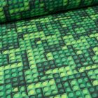 Tissu Softshell Jeux de construction sur fond Vert
