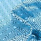 Tissu Coton imprimé LittleBird Motifs géométriques abstraits sur fond Bleu
