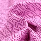Tissu Coton imprimé LittleBird Motifs géométriques abstraits sur fond Rose bonbon