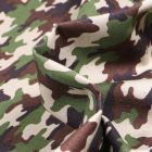 Tissu Coton imprimé LittleBird Camouflages sur fond Marron