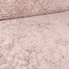 Tissu Fausse fourrure Rosa sur fond Beige sable