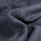 Tissu Maille extensible Texturé rayé Rayé sur fond Bleu marine