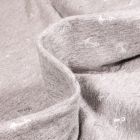Tissu Jersey Coton Ancres métallisées argentées sur fond Gris clair chiné