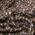 Tissu Mousseline lurex Cheetaah sur fond Beige