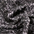 Tissu Mousseline Cheetah sur fond Gris