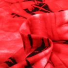 Tissu Jersey Viscose  Tye and dye Dorina sur fond Rouge