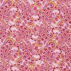 Tissu Coton imprimé Cachemire sur fond Rose clair