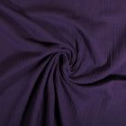 Tissu Double gaze de coton uni Violet  - Par 10 cm