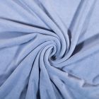 Tissu Jersey Velours tout doux Bleu pervenche x10cm