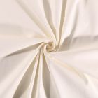 Tissu Coton Satiné extensible Ecru - Par 10 cm