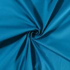 Tissu Coton Satiné extensible Bleu Canard - Par 10 cm