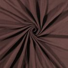 Tissu Jersey Coton uni Marron chocolat - Par 10 cm