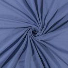 Tissu Jersey Coton uni Bleu Gris - Par 10 cm