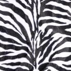 Tissu Velours Peau de bête Zèbre et vagues 3D Noir et Blanc - Par 10 cm